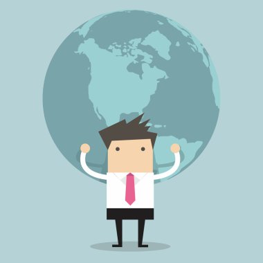 işadamı holding büyük küre vektör