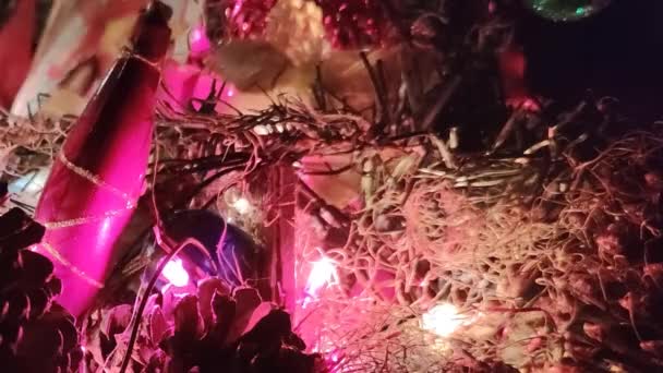 Kerstverlichting Decoratie Sint Patrick Dag Eindejaarsfeesten Kerstversiering Geest Van Vereniging — Stockvideo