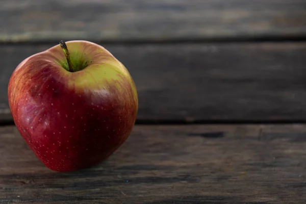 Pomme Fraîche Variété Gala Sur Fond Bois Variété Pommes Découvertes — Photo