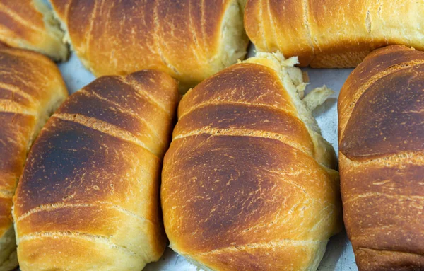 Домашний Хлеб Пшеницы Домашний Хлеб Еда Дневного Кофе Бабушкины Прелести — стоковое фото