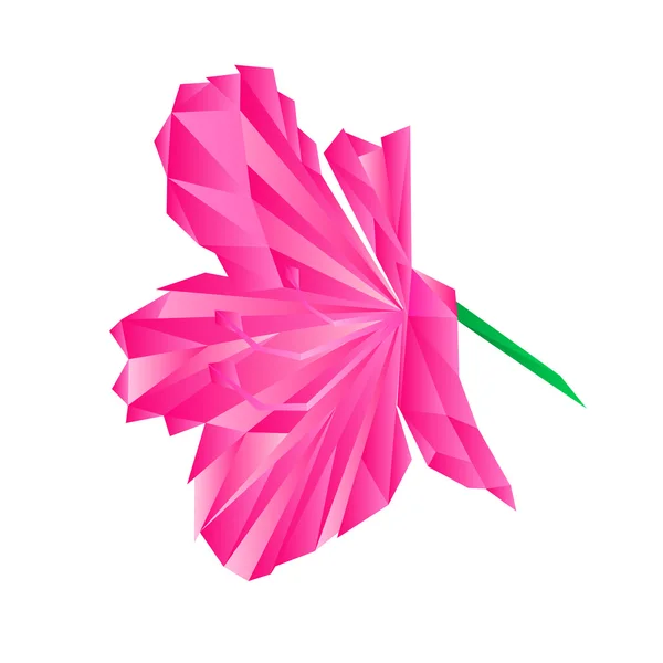 Vecteur polygone rhododendron rose — Image vectorielle