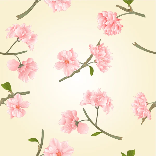 Textura inconsútil florece vector sakura — Archivo Imágenes Vectoriales