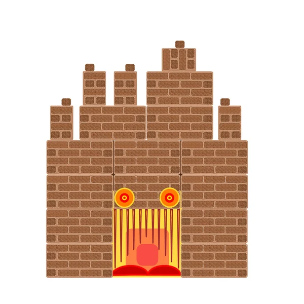 Halloween haunted castle vector illustration — Stock Vector