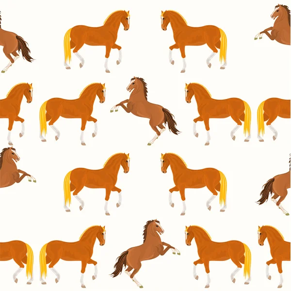 Seamless texture horses vector — Stock Vector