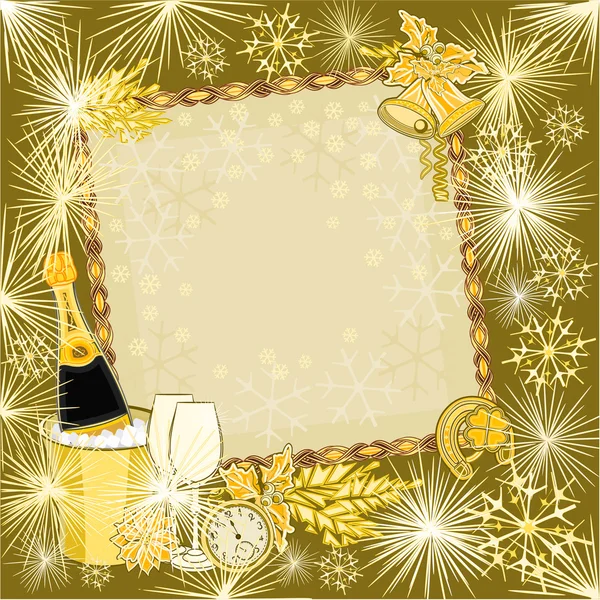 Mutlu yeni yıl altın arka plan vektör
