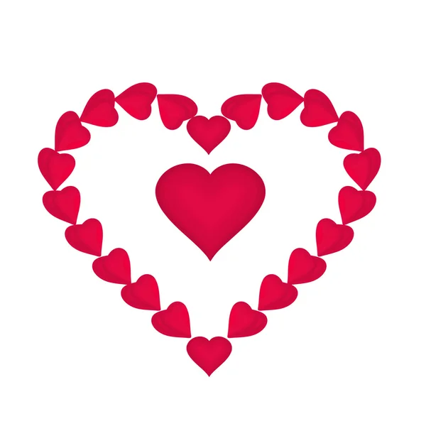 Hearts Red  Valentines day vector — Stock Vector