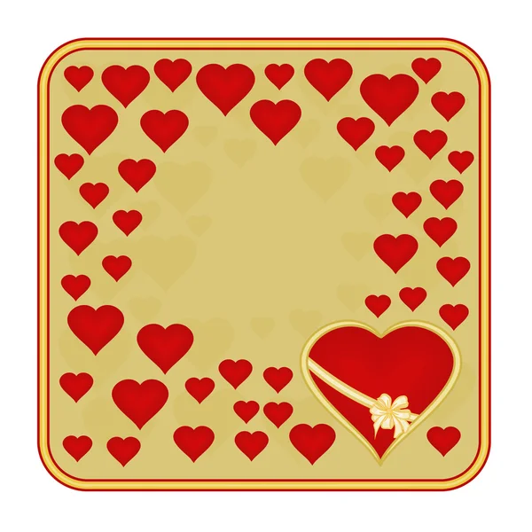 Valentine dag frame van harten achtergrond vector — Stockvector