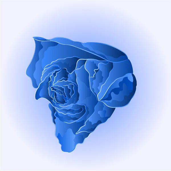 Vecteur rose bleue — Image vectorielle