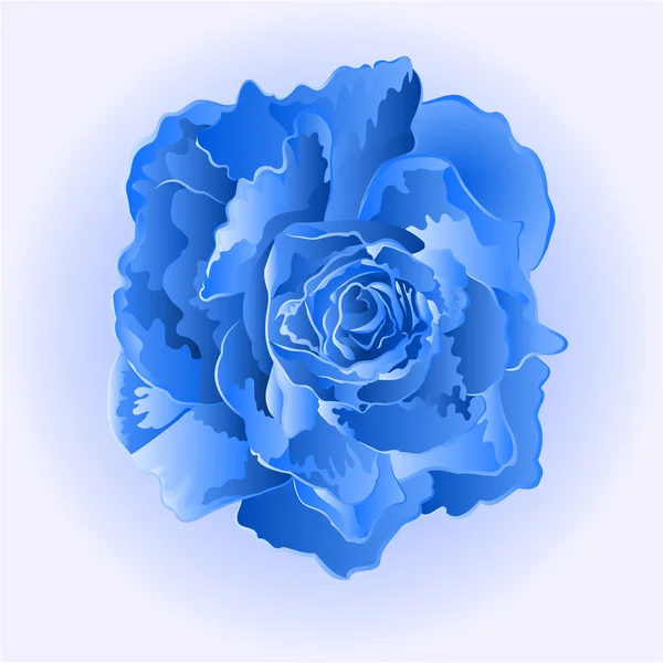 블루 꽃 장미 벡터 — 스톡 벡터