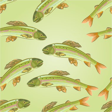 Sorunsuz doku Gölge balığı, somon yırtıcı balık vektör