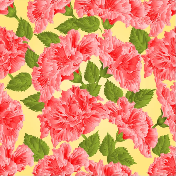 Textura sem costura vetor de hibisco rosa — Vetor de Stock