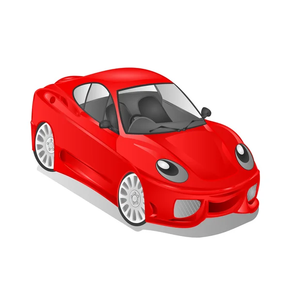 Feliz coche pequeño vector — Vector de stock