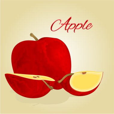 Kırmızı elma vektör