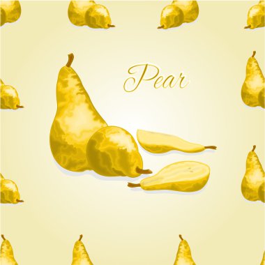 Seamless texture  pear vector