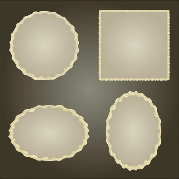 Decorative silver frame vector — Stock Vector