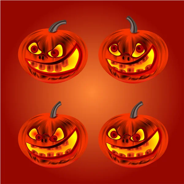 Gelukkig vrolijke Halloween pompoen vector — Stockvector