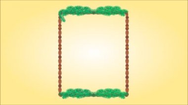 Dallar yapılan neşeli Noel çerçeve dekore edilmiş