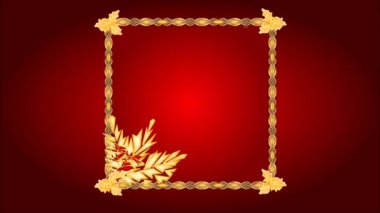 Mutlu yeni yıl kırmızı arka plan video