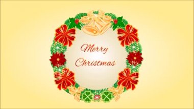 Neşeli Noel dört Advent çelenk video
