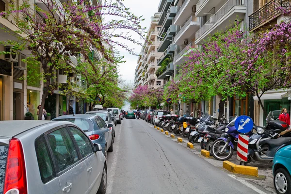 Grecia. Salonic. Salonic. City street — Fotografie, imagine de stoc