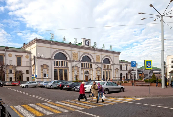La costruzione della stazione ferroviaria di Vitebsk. Bielorussia — Foto Stock