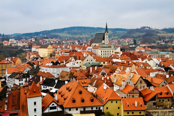 Tjeckien. Cesky Krumlov. Utsikt över staden — Stockfoto