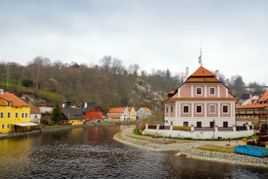 Czech Republic. Cesky Krumlov. The Vltava River clipart