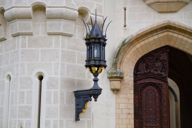 Çek Cumhuriyeti. Hluboka nad Vltavou. Kale Hluboka Duvar lambası