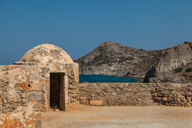 Yunanistan. Crete. Spinalonga Kalesi'nin Kulesi