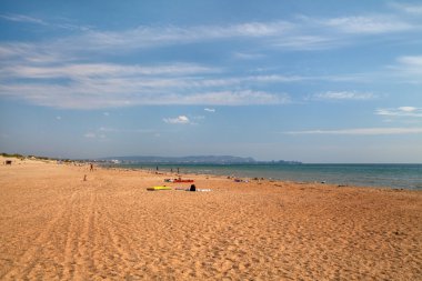 Anapa Sandy beach. Krasnodar bölgesi. Rusya