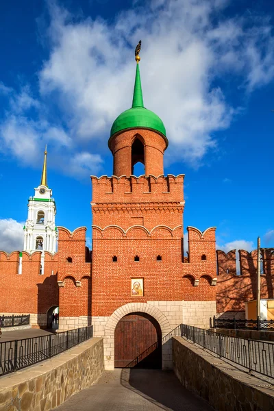 Tula Kremla, zabytek architektury z XVI wieku. Wieża bramy Odoevsky. Miasto Tula. Rosja — Zdjęcie stockowe