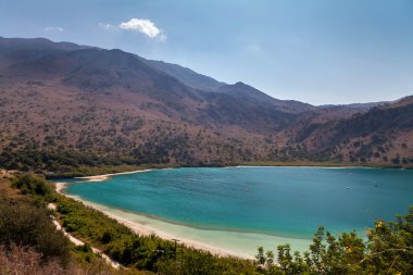 Tatlı su Gölü Kournas sayısı. Yunanistan. Crete