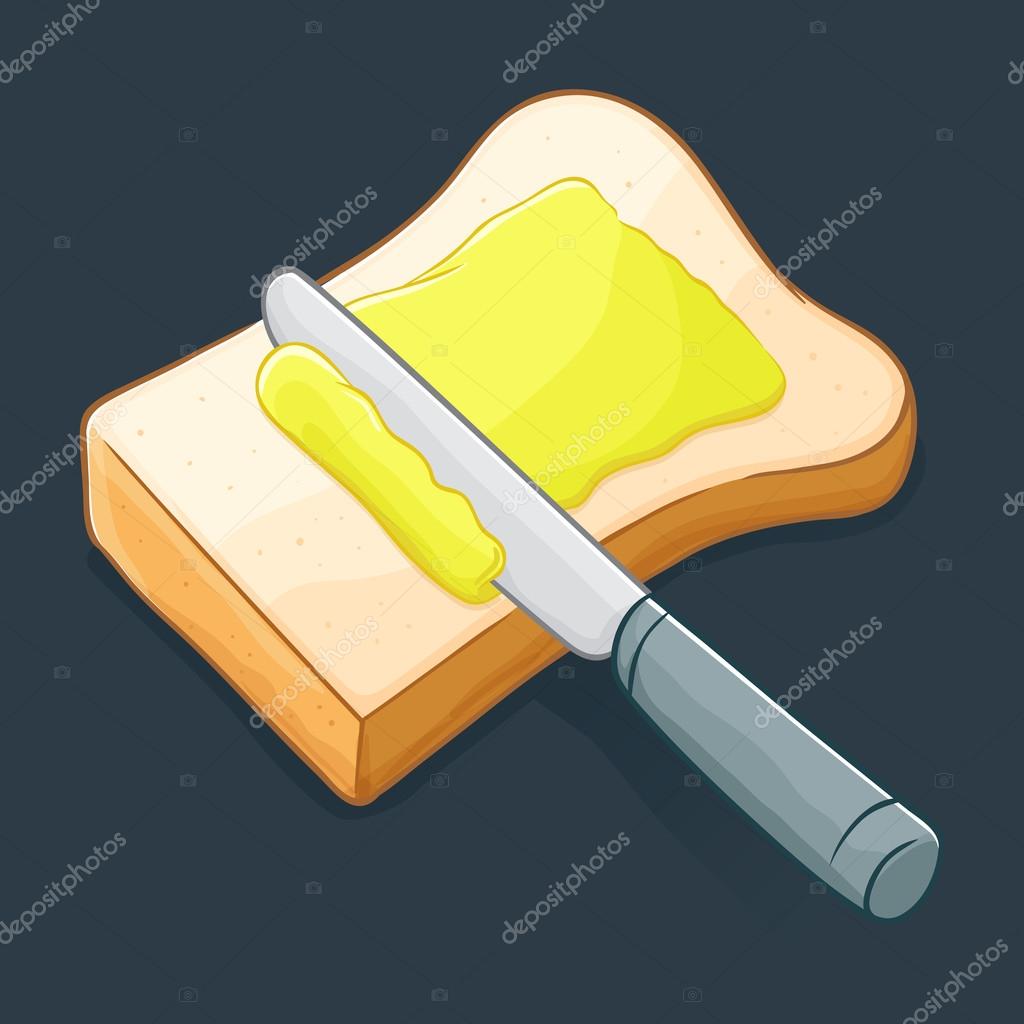 Knife Spreading Butter On A Bread Vector Image By C Yusak P Vector Stock Knife Spreading Butter On A Bread Vector Image By C Yusak P Vector Stock
