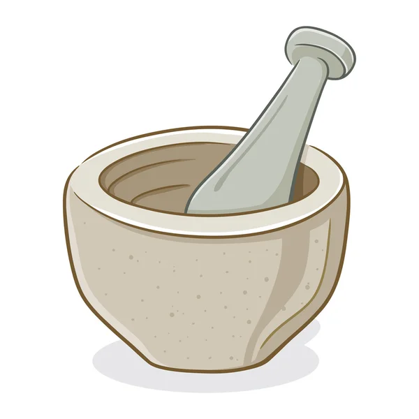 Vector Illustration of Mortar and Pestle — Stock Vector