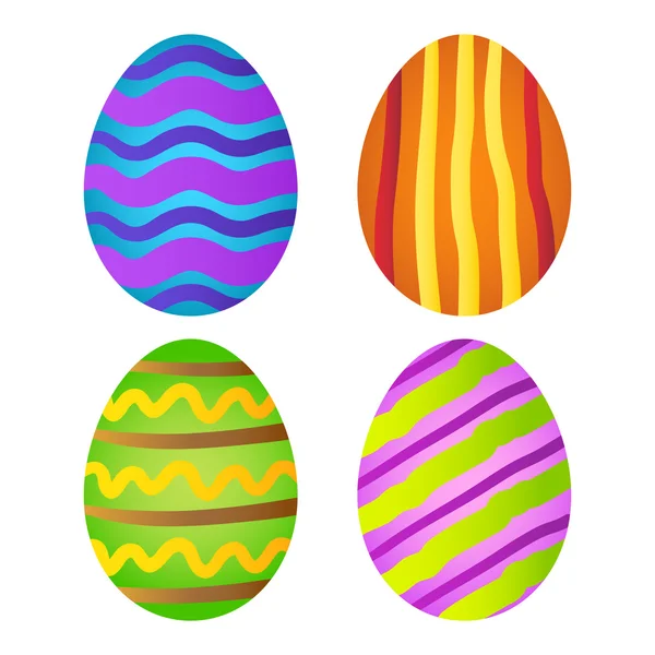 Colorful Easter Eggs Collection — Stock Vector