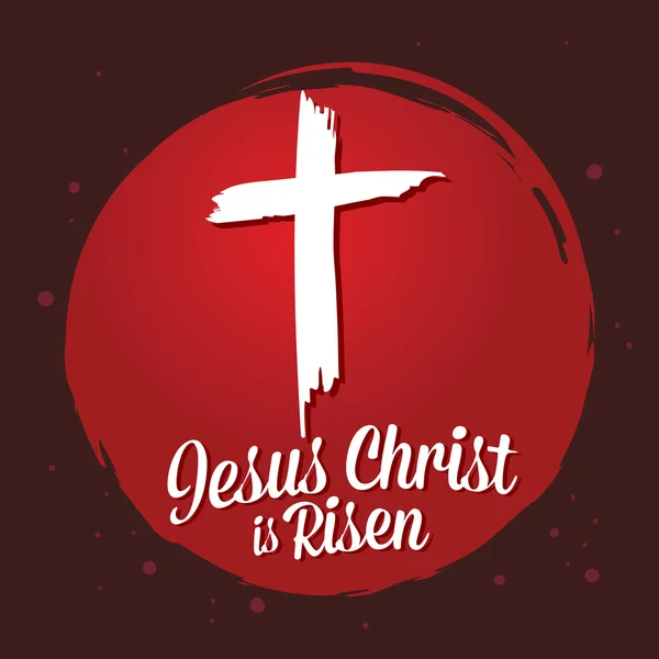 Cristianismo Símbolo de Jesus Cristo ressuscitou — Vetor de Stock