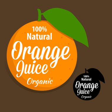 Doğal organik portakal suyu simgesi