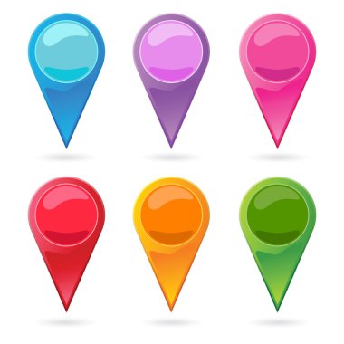 Renkli, burada konum Icon set