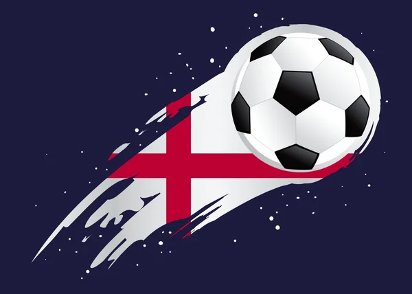 Футбольный мяч с абстрактными знаками отличия Англии — стоковый вектор