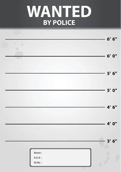 Modèle d'arrière-plan de photo criminelle Mugshot police — Image vectorielle