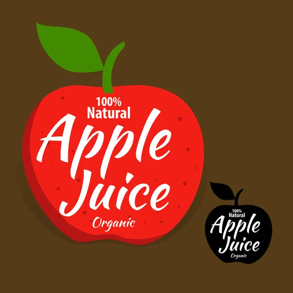 Φυσικό βιολογικό μήλο χυμός εικονίδιο — Διανυσματικό Αρχείο