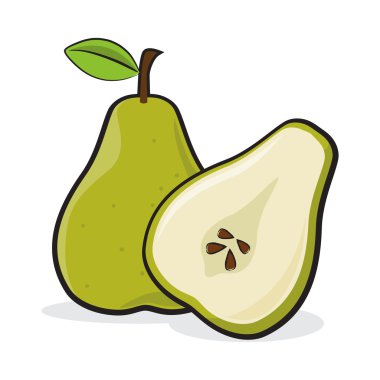 Armut bütün meyve ve dilimlenmiş