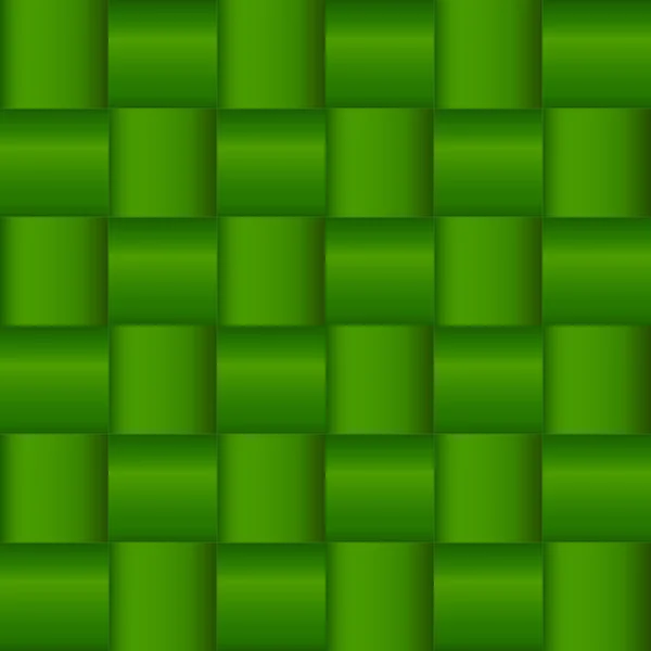 Groene Criss Cross geweven patroon — Stockvector