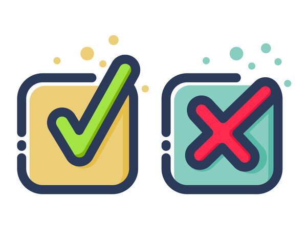 Check Mark Flat Icons