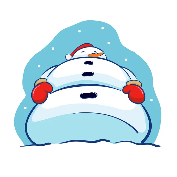 Гигантский снеговик — стоковый вектор
