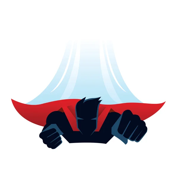 Super Hero Character Fly — Stock Vector