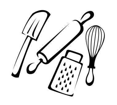 Baking utensils clipart