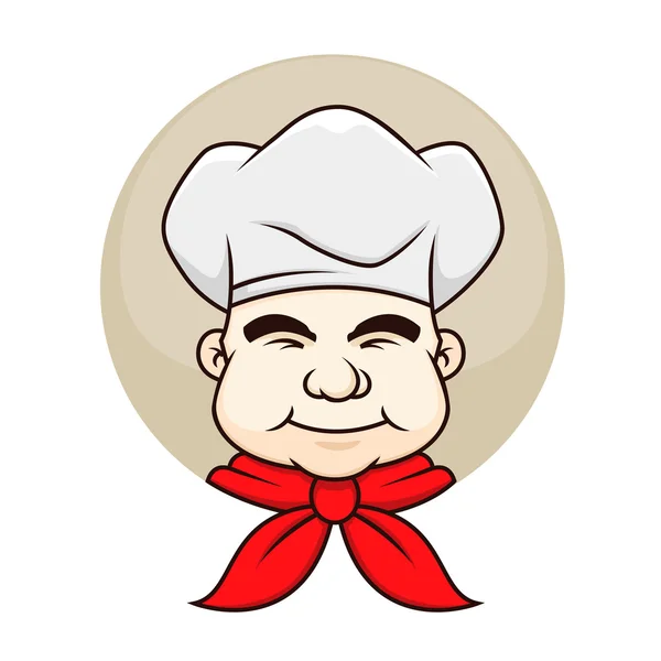 Chef with a chubby face — Stock Vector