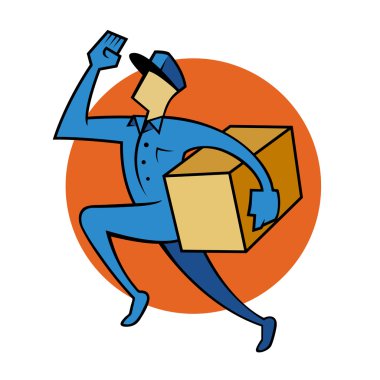 Paketi teslim hizmeti adam