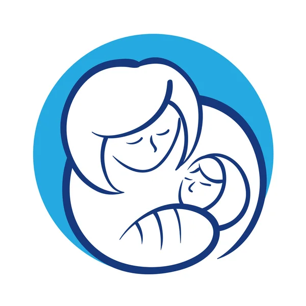 Madre sosteniendo a su bebé — Archivo Imágenes Vectoriales